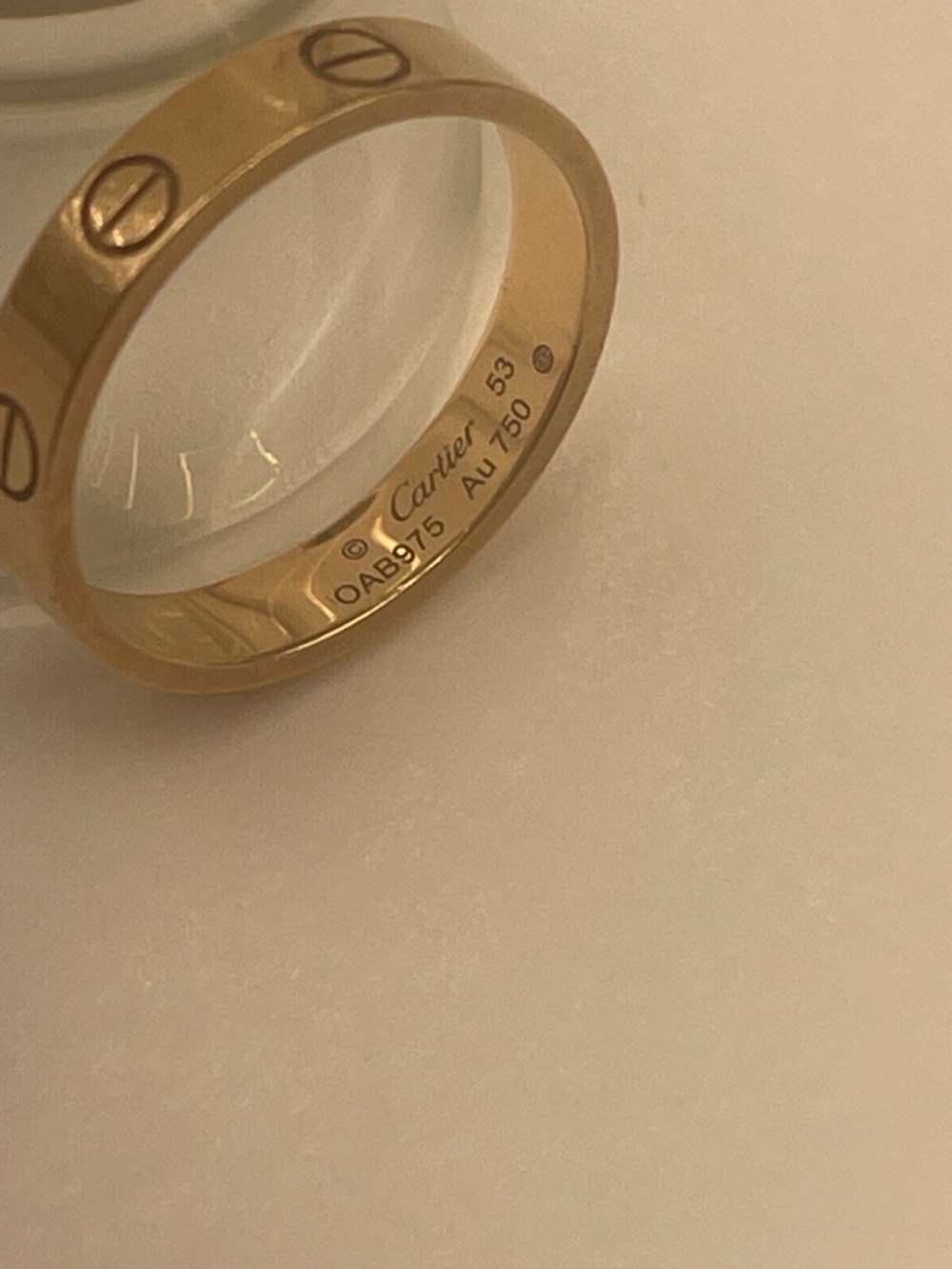 Cartier LOVE Wedding Band Size: 6.5 Retail $1,250 - Picture 5 of 9
